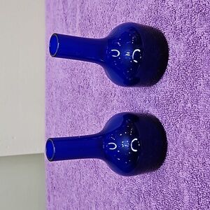 2 Judel Cobalt blue minature Vases